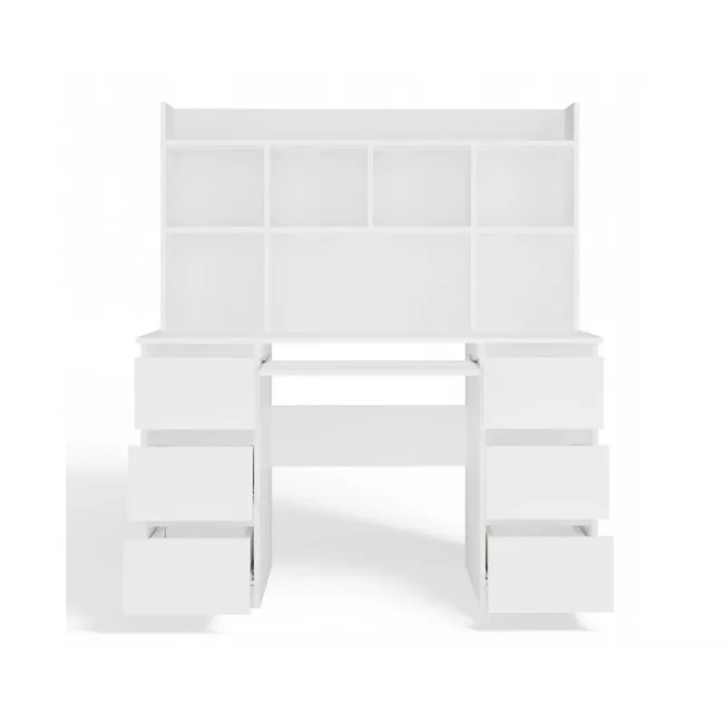 Conjunto escritorio KUBA + Extension Piece, blanco