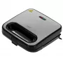 Sandwichera Adler AD 3076 — sandwichera compacta de sobremesa de 1000 W, negra/plateada