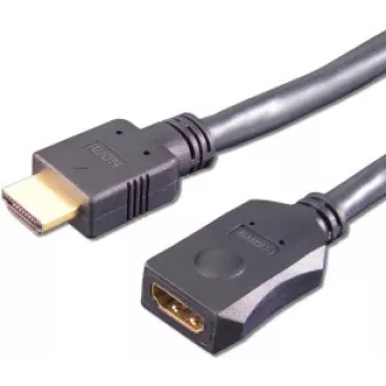 Cable HDMI e+p HDMV 402 2m conector macho Type-A a conector hembra negro