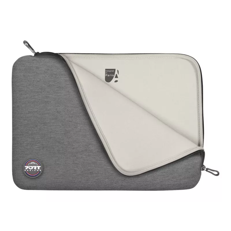 Funda Port Designs Torino II para portátiles de 39,6 cm (15,6 pulgadas), algodón/neopreno, 0,224 kg, gris