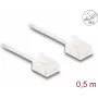 Cable de red DeLOCK RJ45 Cat.6 UTP 0,5 m blanco