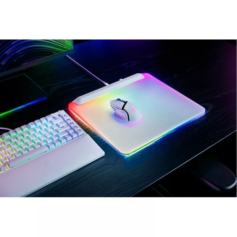 Razer Firefly V2 Pro - alfombrilla - RGB totalmente iluminada, gaming - blanco (RZ02-04920200-R3M1)