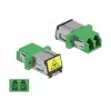 Acoplador de fibra óptica DeLOCK 86897 LC dúplex hembra a LC dúplex hembra monomodo verde