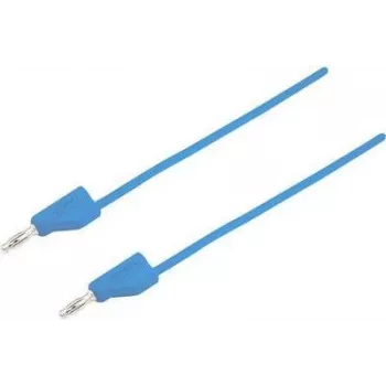 Cable de prueba VOLTCRAFT [conector macho 4 mm - conector macho 4 mm] 0,25 m azul MSB-300 (MSB-300-0.25-BL)