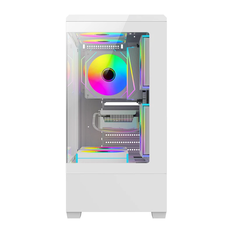 Caja de PC DarkFlash C365 (blanca) con 5 ventiladores