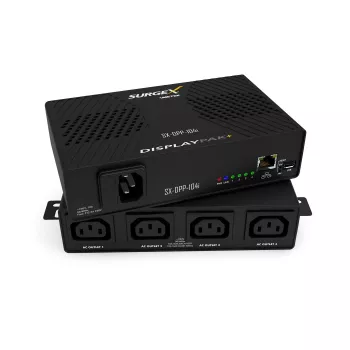Protector contra sobretensiones para rack SurgeX DisplayPak con control IP SX-DPP-104I, monitorización remota por IP