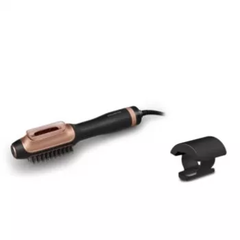 Cepillo de aire caliente ROWENTA CF9840F0 — tecnología Warm, 220–240 V, negro/cobre, función iónica