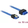 Cable SATA DeLOCK 84973 0,5 m SATA 7-pin negro azul