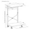 Carro para CPU con bandeja NanoRS, máx. 80 kg, altura ajustable 550–850 mm, RS430