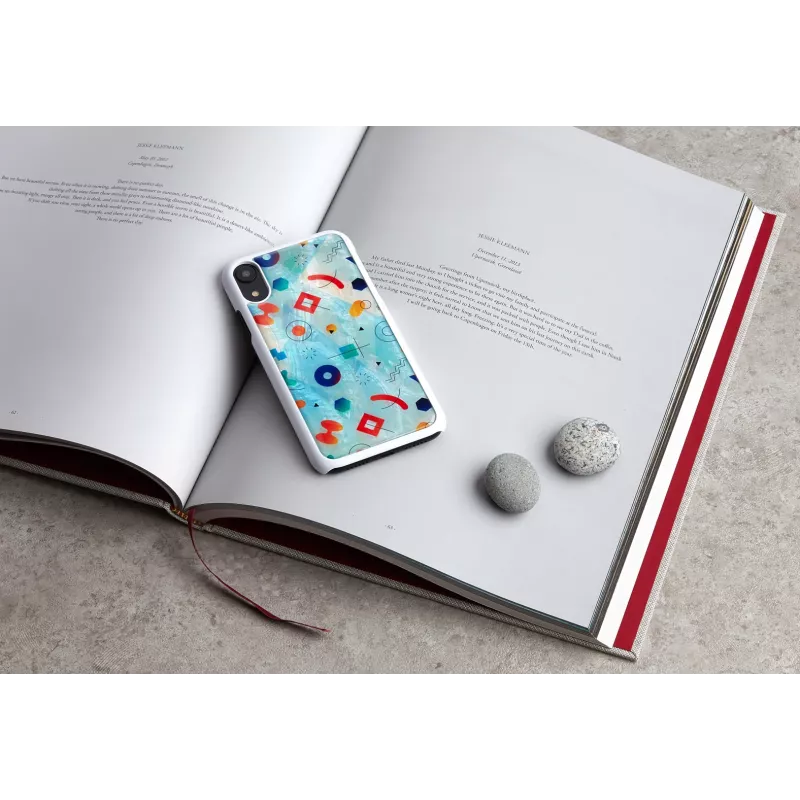 Funda para smartphone iKins para iPhone XR — funda protectora Poppin Rock blanca