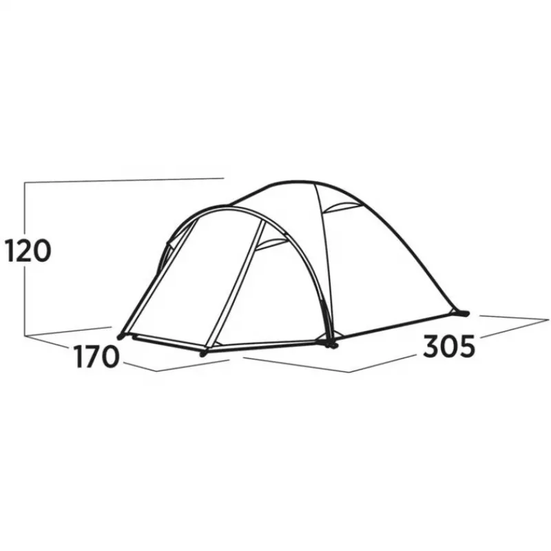Easy Camp Setesdal 3 tienda de cúpula/igloo verde