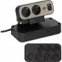 Regleta de enchufes Brennenstuhl 1153580210 2m 9 tomas de corriente para interior negro plata