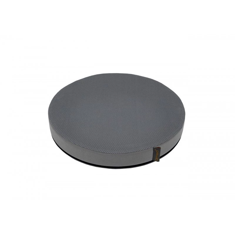 Cojín de asiento MDH DRQE3M0BBXXXP — cojín redondo de espuma con gel refrigerante, Ø 390 mm, altura 50 mm, gris, carga máx. 120 kg