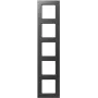 JUNG marco 5 elementos irrompible para combinaciones horizontales y verticales A5585BFANM