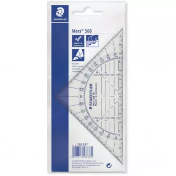 Escuadra Staedtler Mars 568 38, 16 cm, irrompible