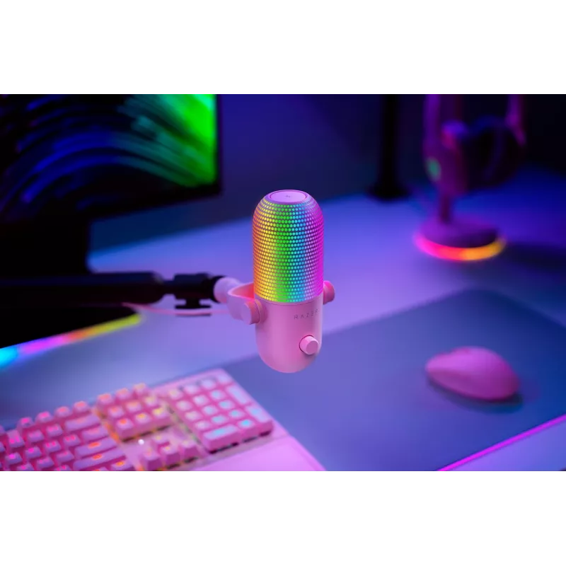 Micrófono para PC Razer Seiren V3 Chroma rosa