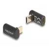 Adaptador DeLOCK USB 40 Gbps USB Type-C PD 3.0 100 W conector macho a conector hembra acodado 8K 60 Hz
