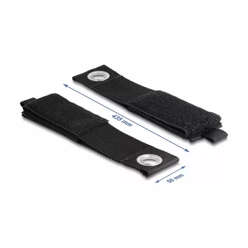 Cinta de velcro resistente DeLOCK 435x50mm negro 5 uds.