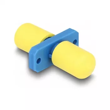 Acoplador de fibra óptica DeLOCK ST simplex conector hembra a conector hembra ST simplex azul