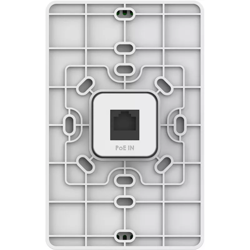 Grandstream GWN7661E punto de acceso Wi-Fi 6 de pared empotrable, AX3000, doble banda 2,4/5 GHz, 3 Gbps, MU-MIMO, PoE/PoE+, puertos Gigabit, 256 clientes