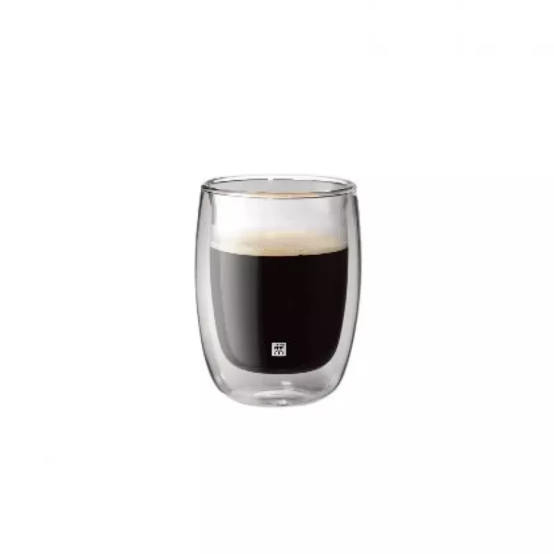 Recipiente de doble pared de vidrio borosilicato ZWILLING 39500-076, 200 ml, transparente, set de 2