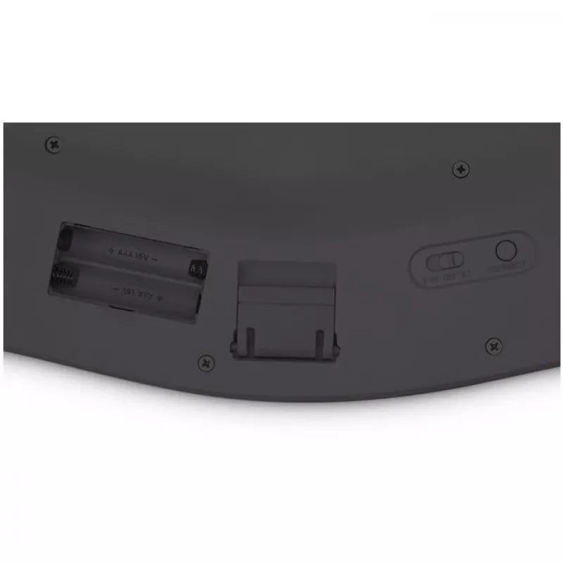Kensington ProFit Ergo Teclado inalámbrico FR, tamaño completo (100%), con cable e inalámbrico, RF inalámbrico + USB, AZERTY, negro