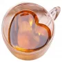 Taza de amor con forma de corazón Extralink Home, vaso de doble pared resistente al calor 250ml