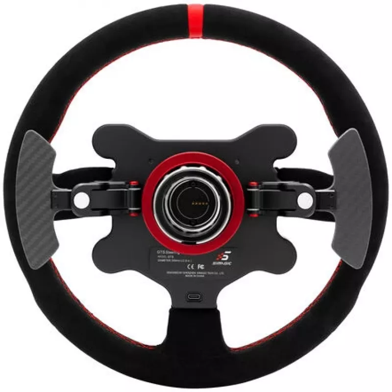 Simagic GTS Alcantara S202 — volante de sim racing forrado en Alcantara, modelo S202