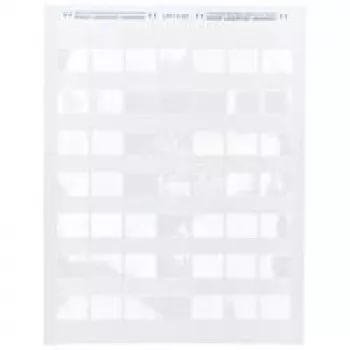Brady, LAT-18-361-1, poliéster autolaminado, Blanco/Transparente, 25,4 x 13,7(33,78)mm, permanente, US-Letter, diámetro de cable 4,3 -6,5mm (1000 uds.) (024570)