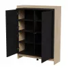 Cómoda Cama PORTO 100x38x130 roble/negro