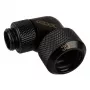 Alphacool Eiszapfen 16mm racor roscado para tubo rígido 90° giratorio G1/4 – racor acodado para sistema de refrigeración líquida – negro profundo