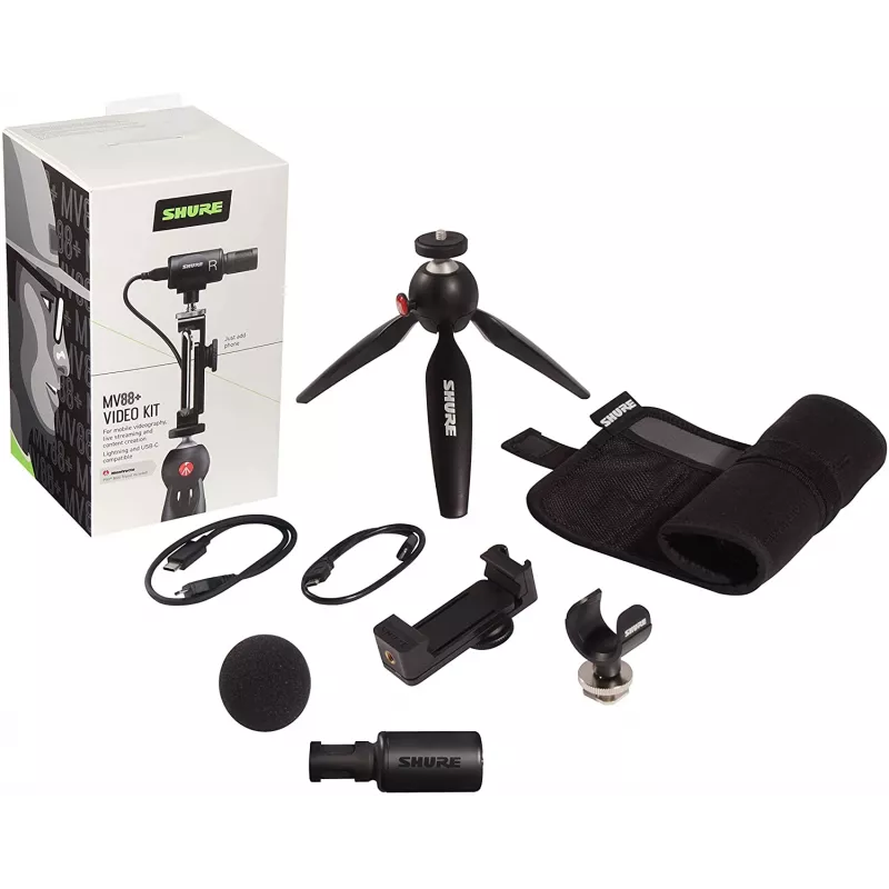 Micrófono de mesa Shure MV88+ VIDEO KIT negro