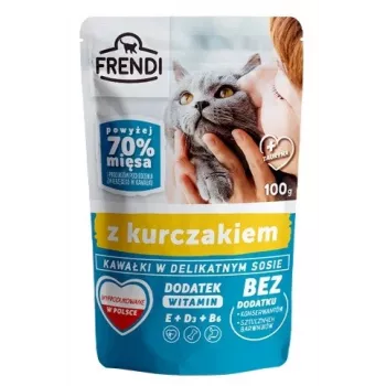 Comida húmeda para gatos Frendi trozos en salsa con pollo 100 g