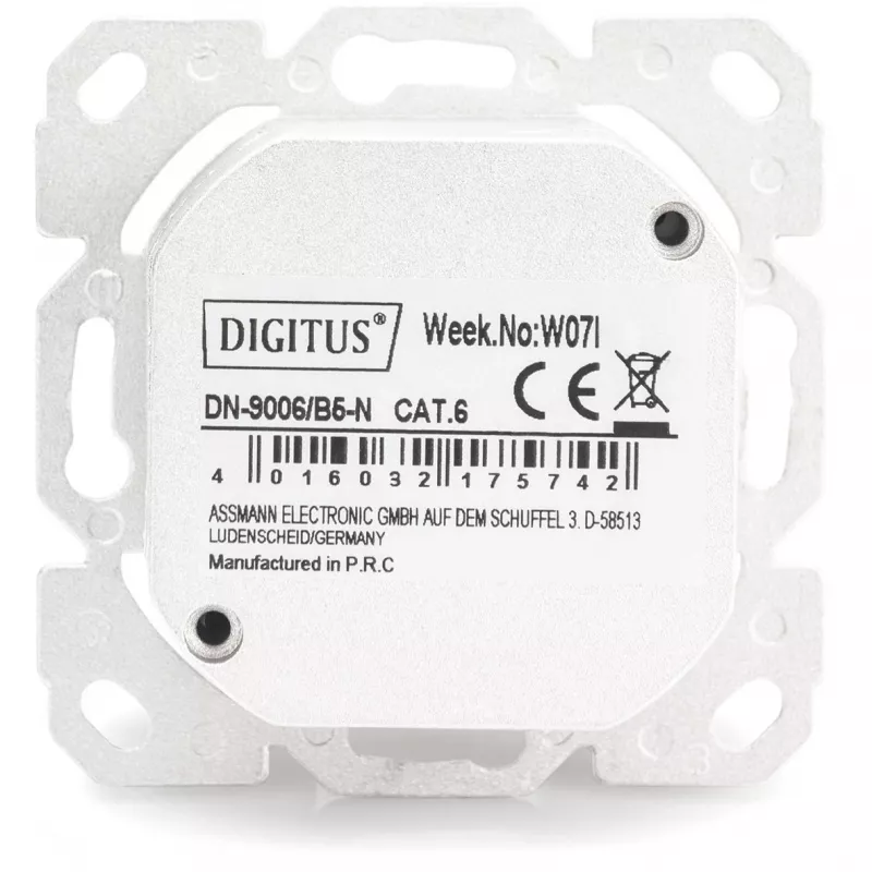 Toma de datos CAT.6A, superficie, apantallada, 2x RJ-45 LSA (blanco, 5 unidades, clase E)