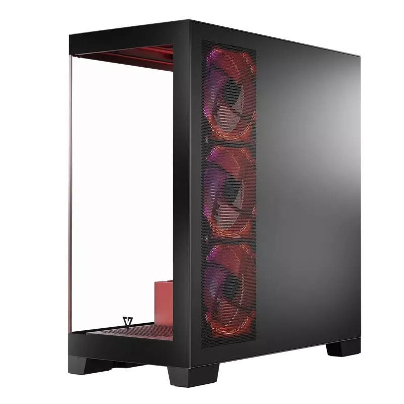 Caja de PC MODECOM Volcano SPACE APEX ARGB Midi Tower, cristal templado, USB-C, compatible con ATX/microATX/Mini-ITX, GPU hasta 430 mm, disipador de CPU hasta 180 mm