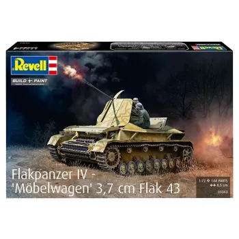 Modelo de tanque de plástico REVELL Flakpanzer IV 3,7 cm Flak 43 escala 1:72