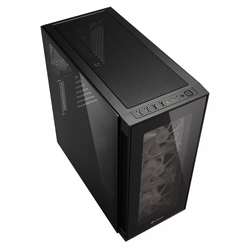 Sharkoon TG5 Pro RGB torre Midi negra