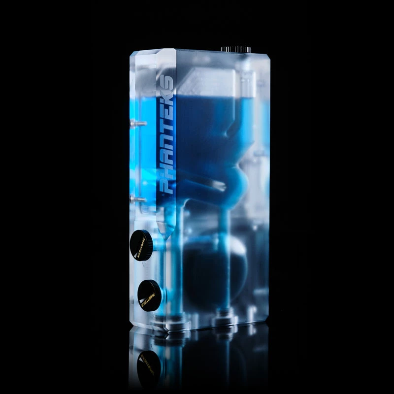 Phanteks Glacier R160C depósito, placa trasera de acrílico transparente, DRGB LED
