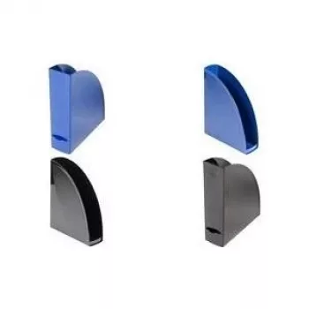 ELBA archivador de pie wave, DIN A4, de plástico, negro de poliestireno irrompible, capacidad: hasta 700 hojas - 4 uds. (400091711)
