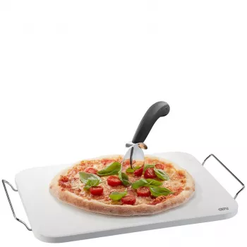 Set de cortapizzas y piedra de hornear con soporte rectangular GEFU DARIOSO G-89534