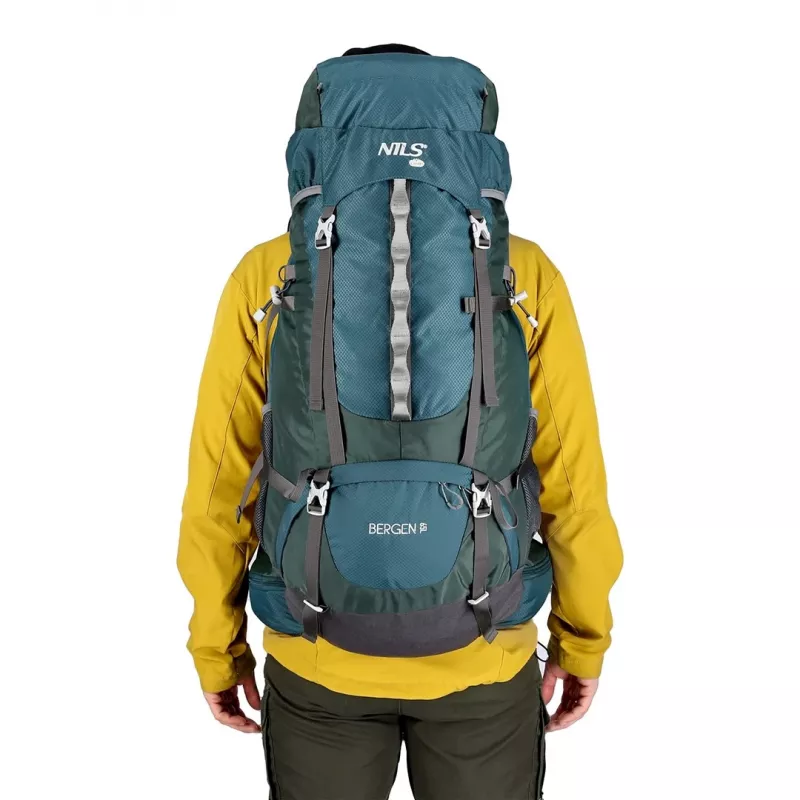 Mochila de senderismo NILS Camp NC1949 Bergen 65L – verde