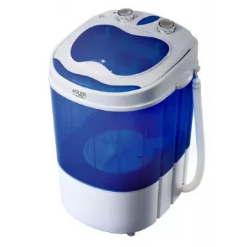 Adler | AD 8051 | lavadora | clase de eficiencia energética | carga superior | capacidad de lavado 3 kg | rpm indeterminadas | profundidad 37 cm | anchura 38 cm | blanco/azul