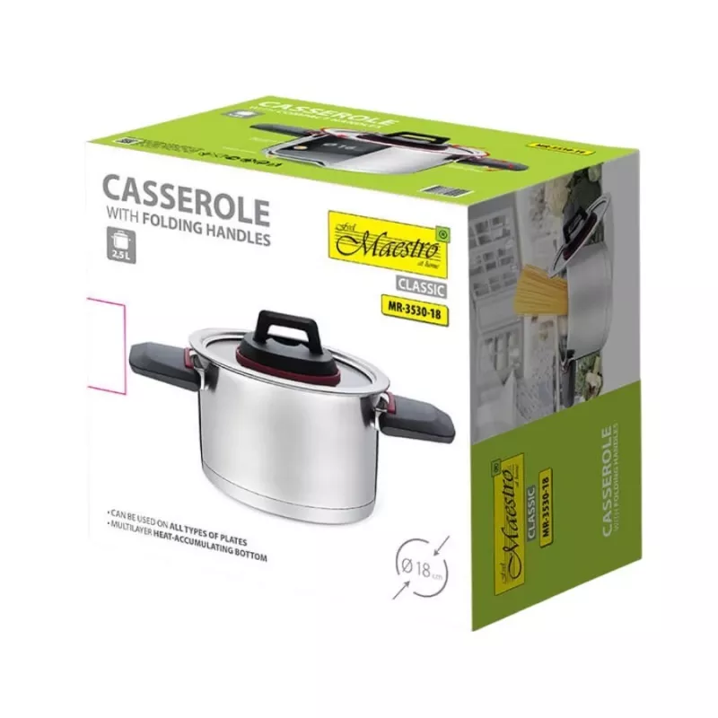 Olla Maestro MR-3530-18 con asas plegables 2,3 l
