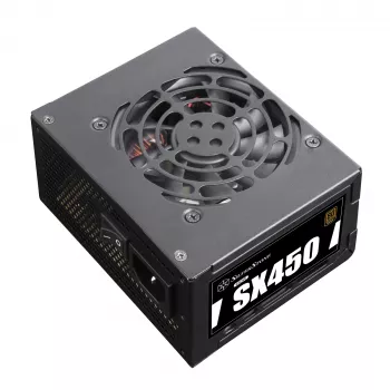 SilverStone SST-SX450-B - fuente de alimentación (interna) - ATX12V 2.4/ SFX12V - 80 PLUS Bronze - AC 90-265 V - 450 Watt - PFC activo - negro