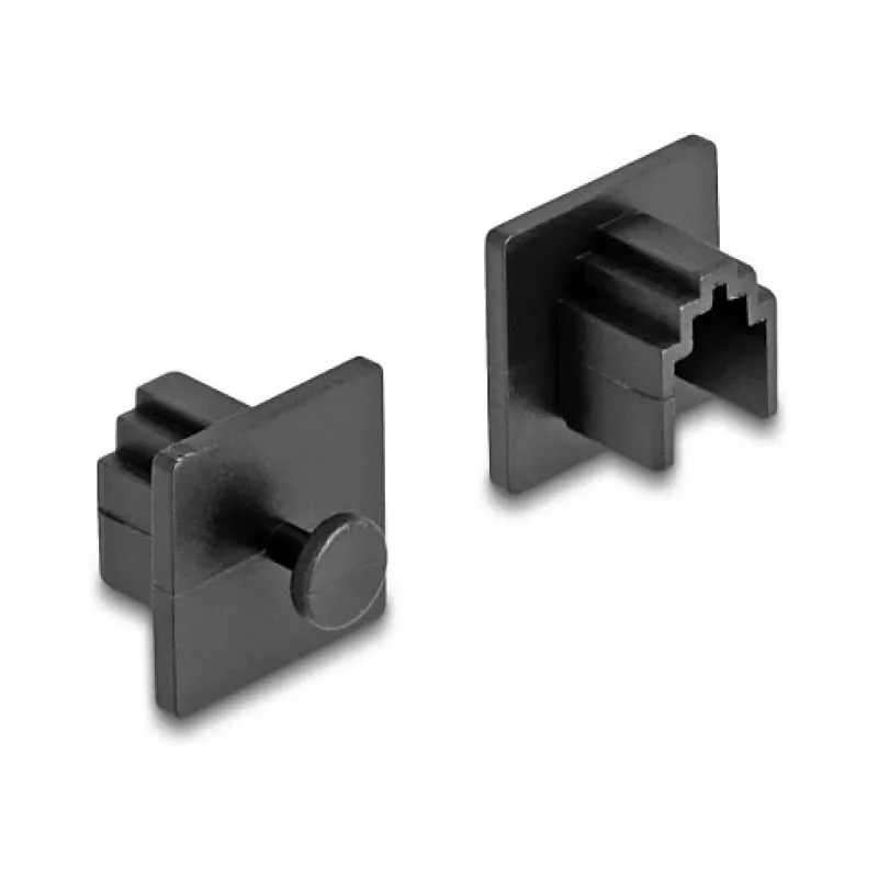 DeLOCK Tapa antipolvo RJ10 conector hembra con bloqueo 10 uds. negro