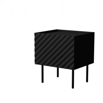 Mesita de noche Cama meble LUCCA, 2 uds., 47x40x52 cm, negro, MDF/aglomerado