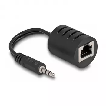Cable de audio DeLOCK RJ-45 3,5 mm negro 87858
