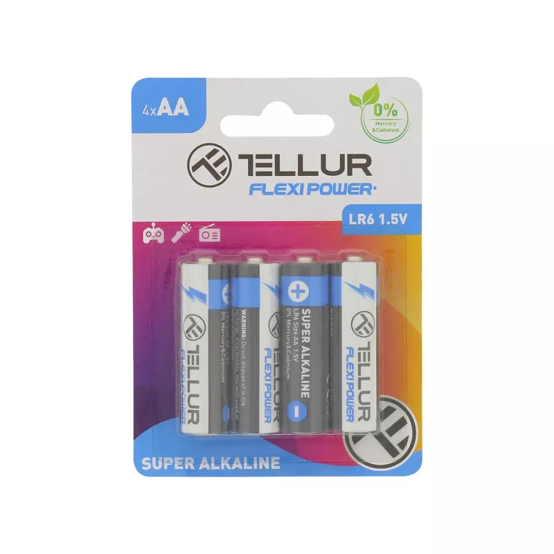 Pila Tellur Flexi Power AA LR6 1,5 V pack de 4