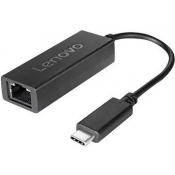 Adaptador Lenovo USB-C a Ethernet - Adaptador de red - USB-C - Gigabit Ethernet x 1 - FRU - para ThinkCentre M75, M75t Gen 2, M90q Gen 2, ThinkPad T15p Gen 2, ThinkSmart Core