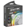 Sharkoon Shark Blades PWM RGB ventilador de caja de 120 mm, 400–1400 rpm, blanco